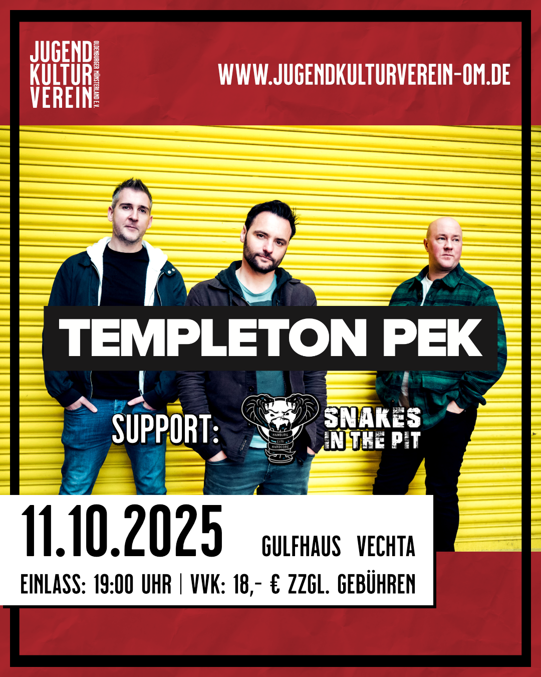 Templeton Pek + Support: Snakes in the Pit, Tba.